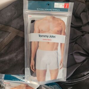 Tommy John Men's Cotton Basics Boxer Briefs - Black